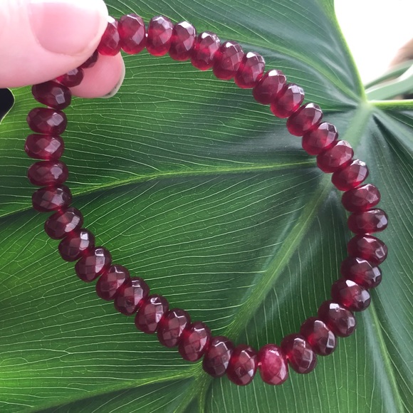 Gorgeous quality faceted Garnet bracelet - Picture 2 of 6